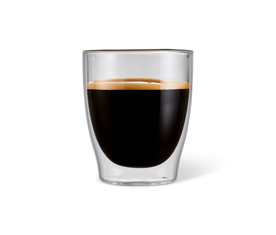 Espresso v dvojstennej pohári.