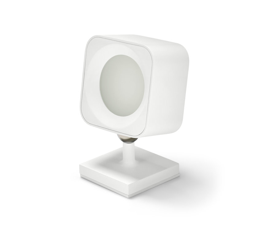 Nástenné LED svietidlo na batérie v bielej farbe.