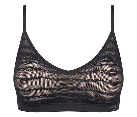 Podprsenka sloggi FREE Evolve PU Lace, čierna