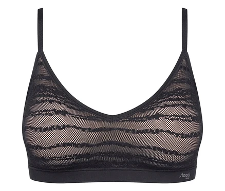 Čierna podprsenka sloggi FREE Evolve PU Lace.