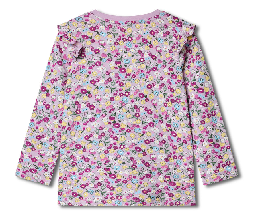 Košeľa s dlhým rukávom s kvetinovou potlačou.