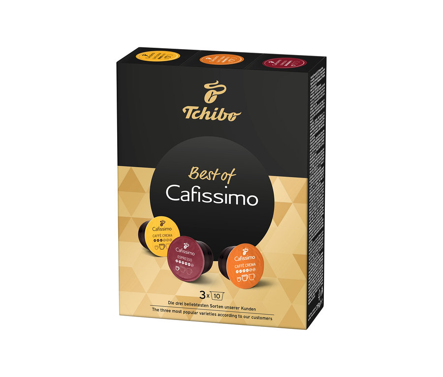 Viditeľné balenie Cafissimo Best of Cafissimo 30 kapsúl od Tchibo.
