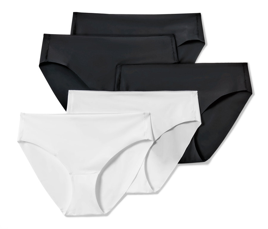 Štyri nohavičky Magic Cut, 5 ks, dvoje čierne a dvoje biele, ležia na sebe.