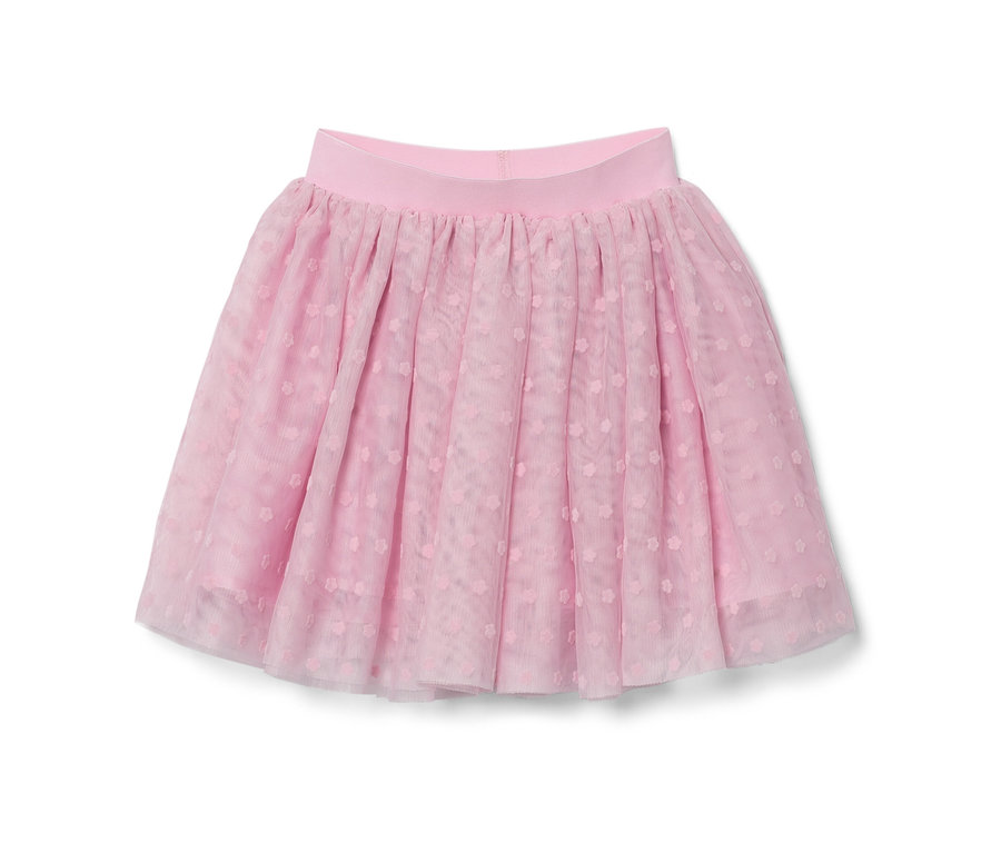 Ružová detská tylová sukňa.
