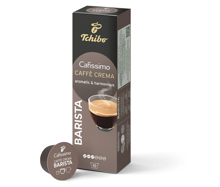 Balenie a kapsula Cafissimo BARISTA Caffè Crema.