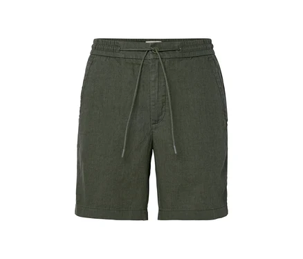 Ľanové šortky, khaki.