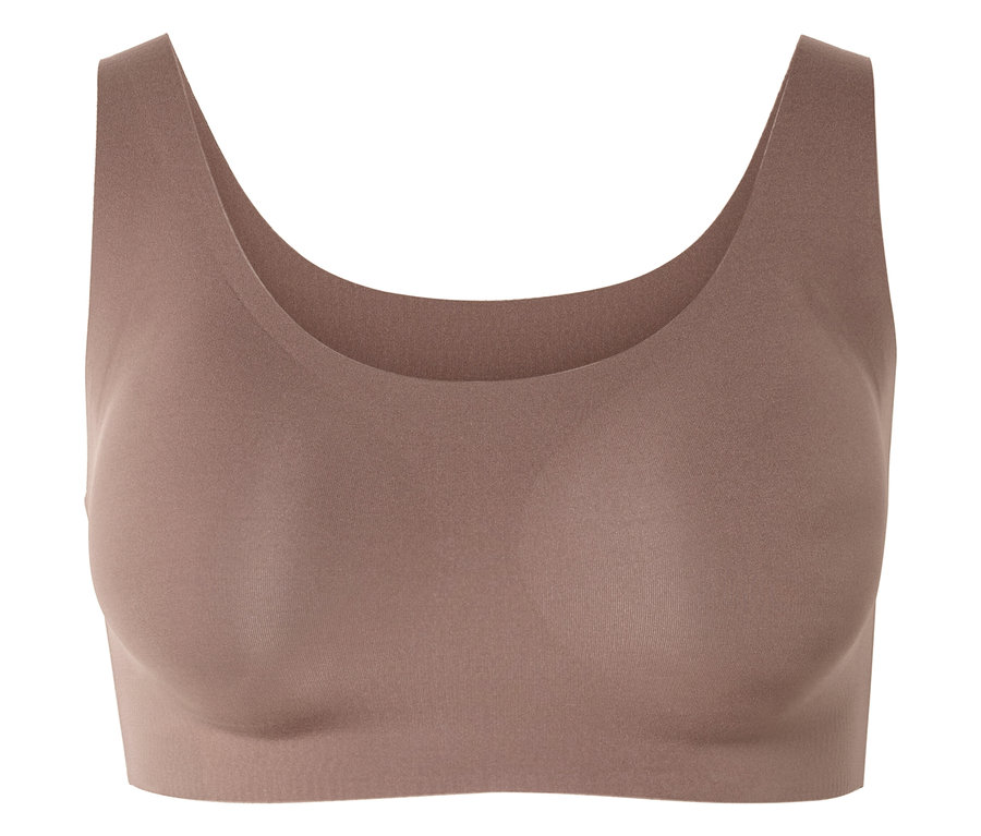 Jeden bezšvový podprsenka vo svetlohnedej farbe.