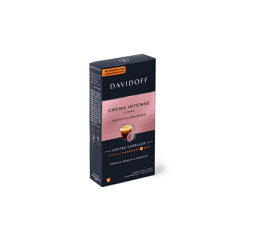 Balenie kapsúl DAVIDOFF CAFÉ Crema Intense.