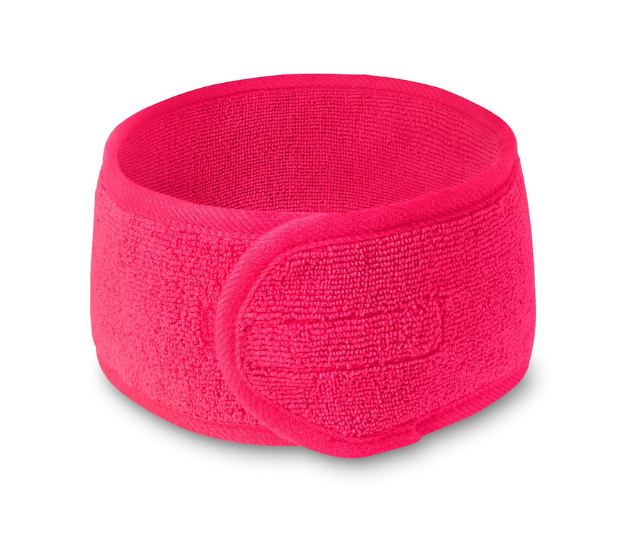 Detail ružovej kozmetickej čelenky, 2 ks