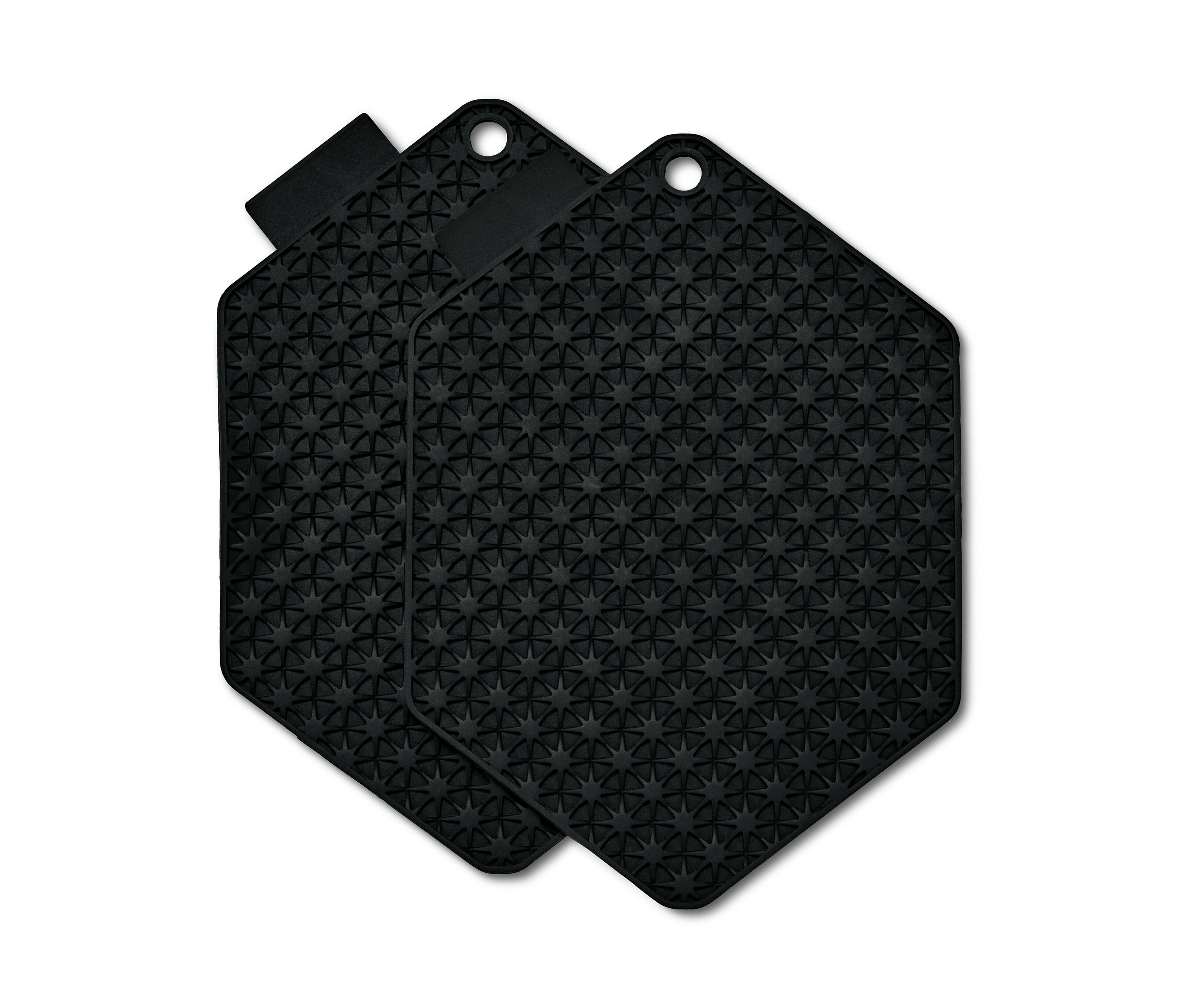 Dva čierne kuchynské pomôcky 3 v 1.