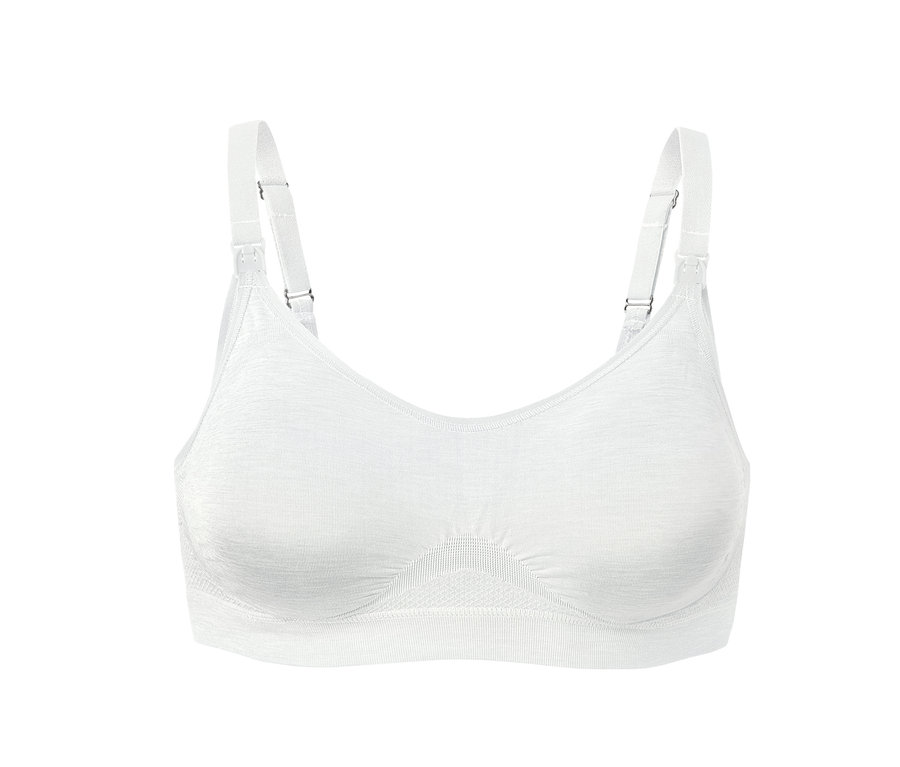 Biela bezšvová dojčiaca podprsenka z dvojbalenia.