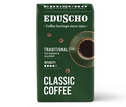 Balenie mletej kávy EDU Classic Traditional 250g vacu.
