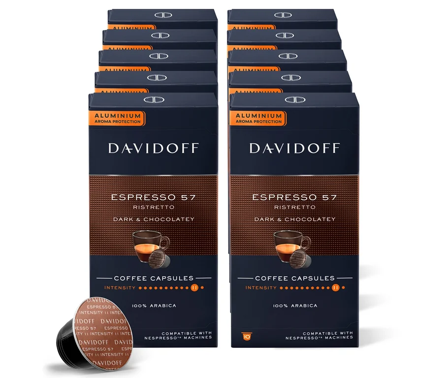 Niekoľko balení kapsúl DAVIDOFF CAFÉ Espresso 57.