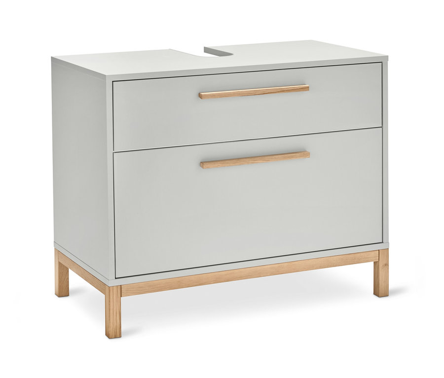 Svetlosivá skrinka pod umývadlo »Eklund« s 2 zásuvkami.