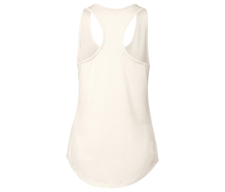 Biele tielko s racerback strihom.
