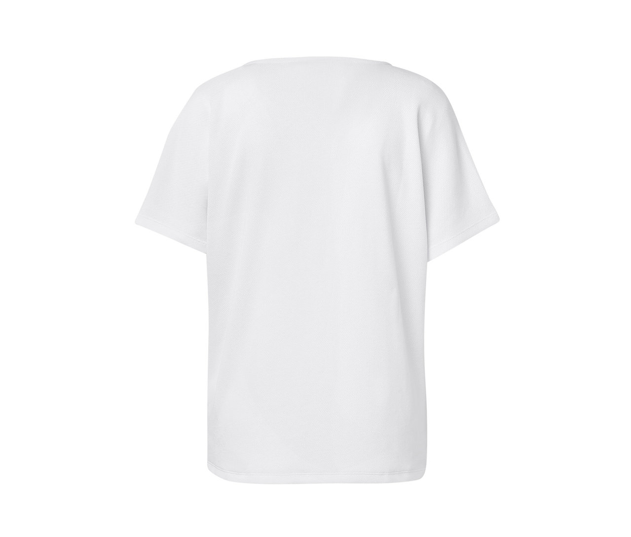 Biele štruktúrované tričko.