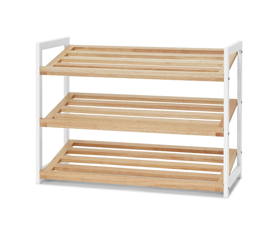 Regál na topánky s 3 poschodiami.