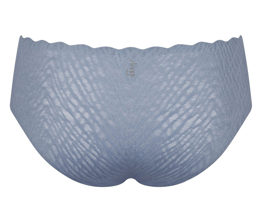 Detailný záber na bokové nohavičky sloggi ZERO Feel Bliss Hipster, bluish gray.