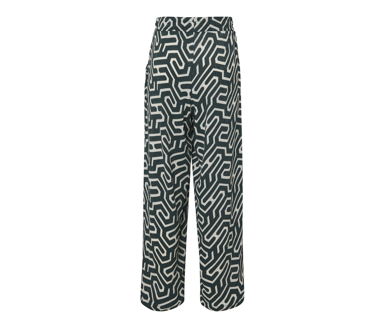 Potlačené pohodlné nohavice v pokrčenom vzhľade.