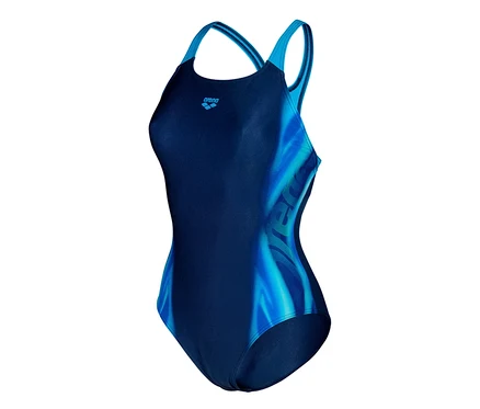 Dámske plavky arena Performance Damen Two Sides Swim Pro Back v modrej farbe.