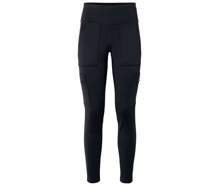 Čierne legíny s vreckami na zips a vreckami cargo.
