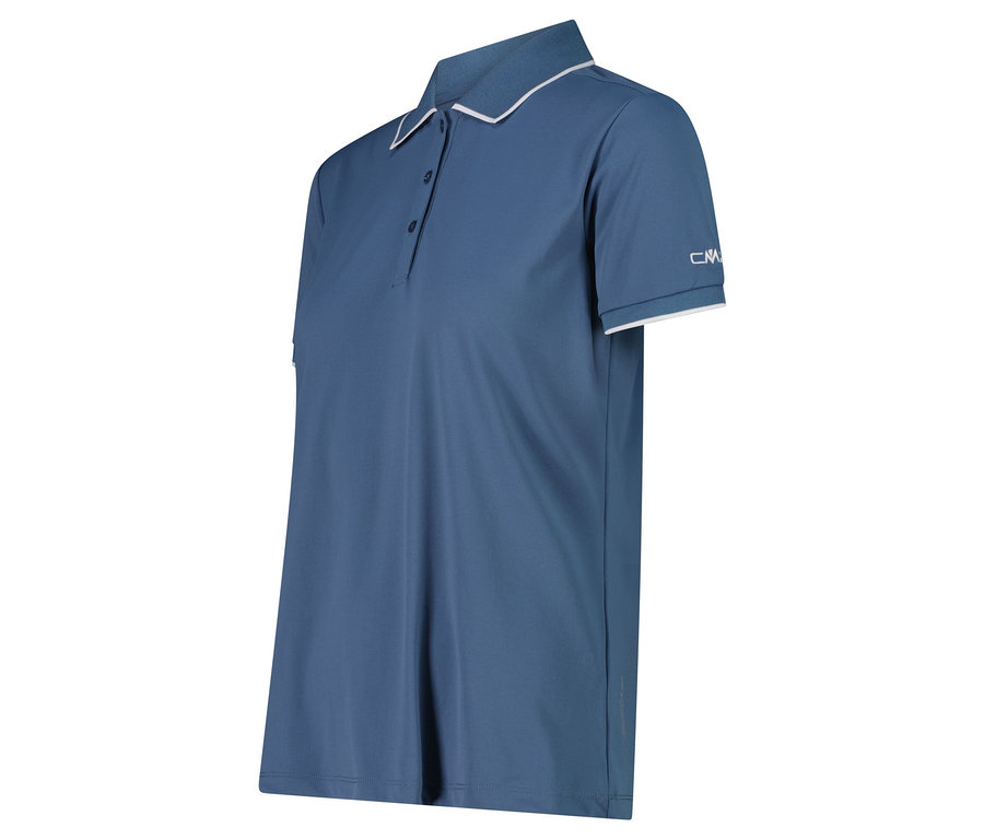 Modré polokošele s bielym golierom a manžetami.