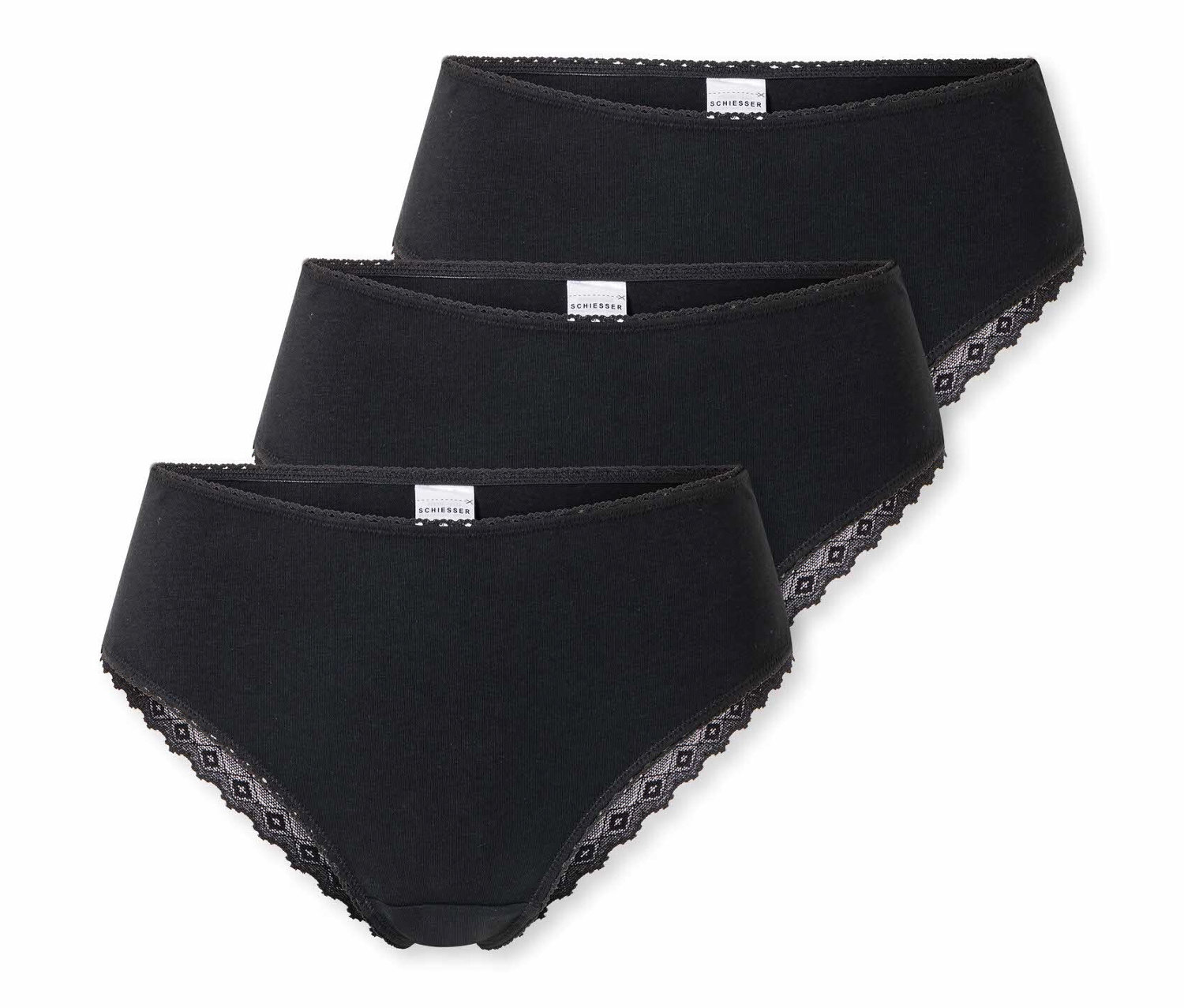 E-shop Brazílske nohavičky SCHIESSER, 3 ks, čierne