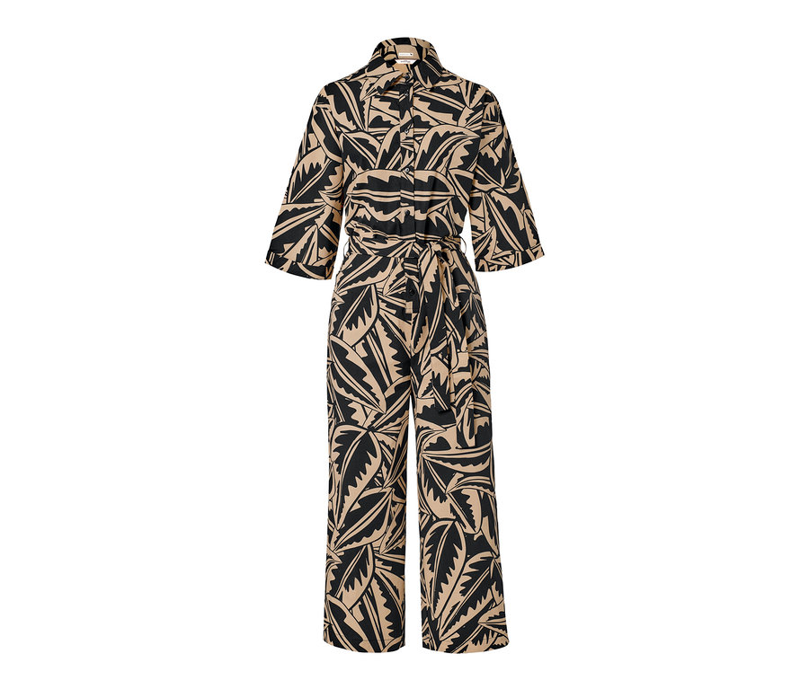 Popelínový overal, celoplošná potlač.