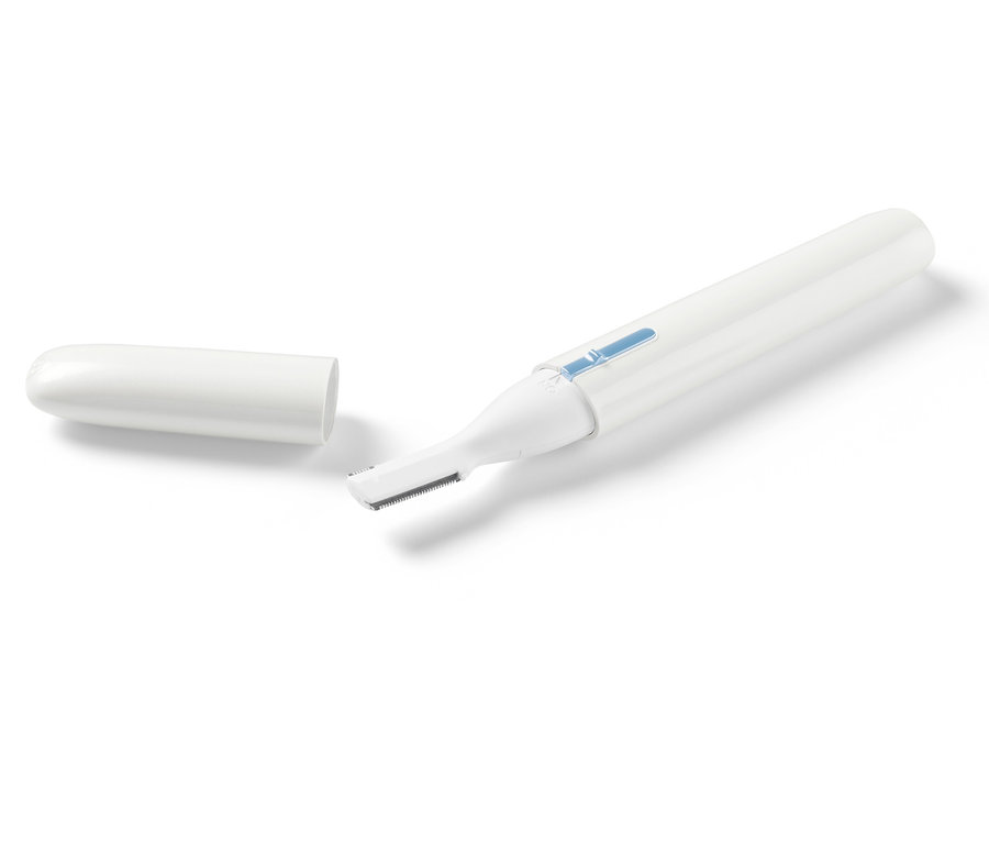 Elektrický kozmetický depilátor s oddeleným krytom.