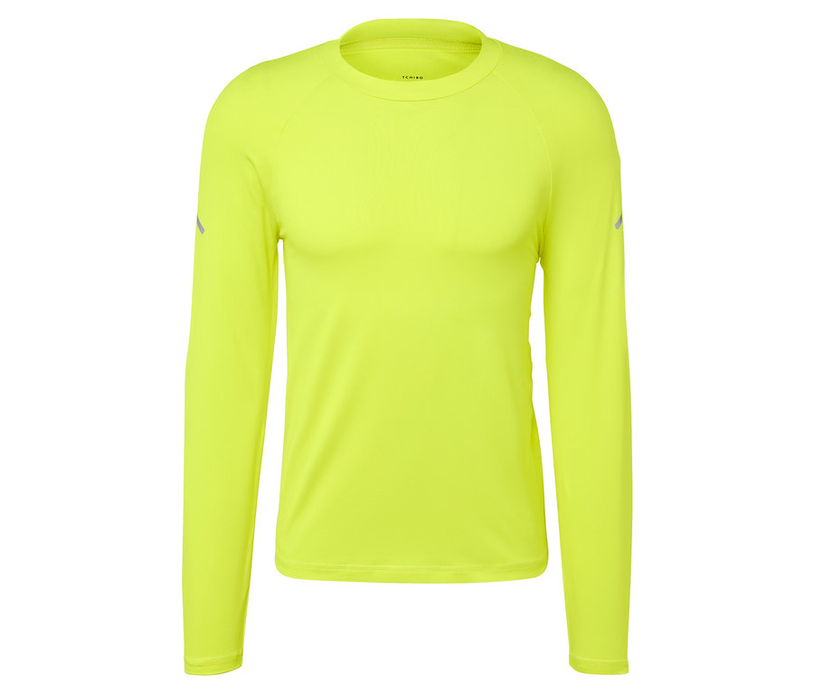 Žlté tričko s dlhým rukávom na bielom pozadí.