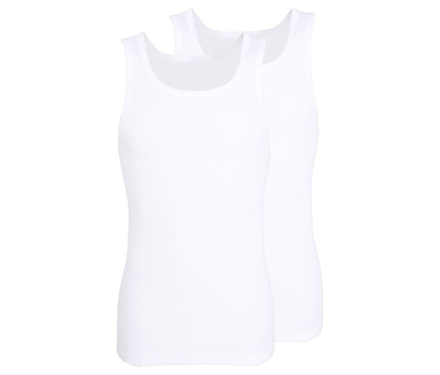 Dve biele tielka Tom Tailor »Montana« ležia na sebe.