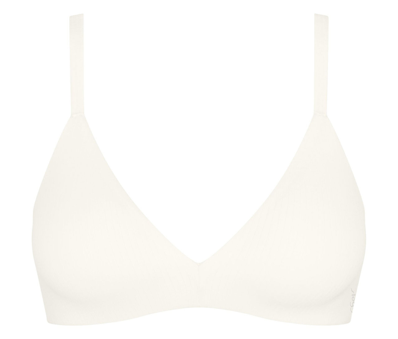 Biela podprsenka sloggi ZERO Feel Pure THE UP Push Up s ramienkami a výstrihom do V.