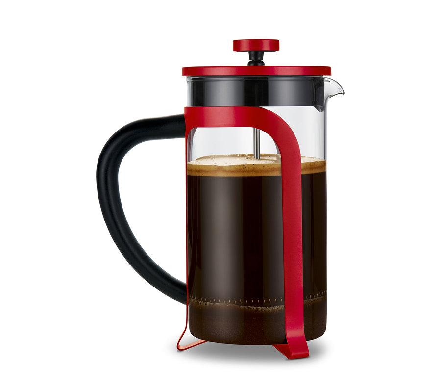 Kanvica french press 800 ml, 6 šálok, červená