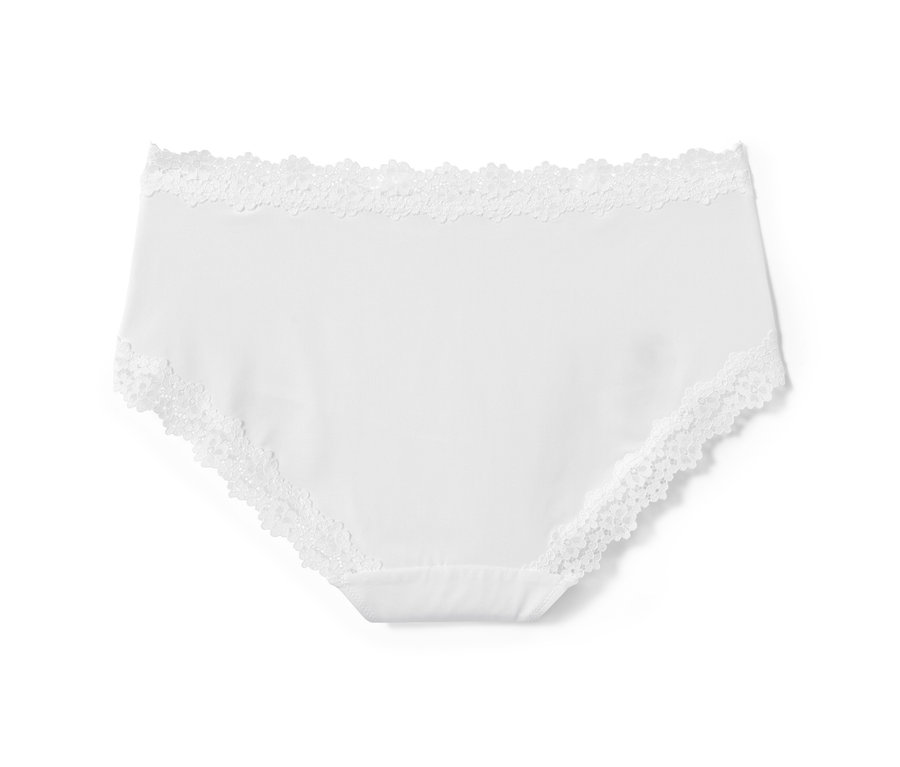 Biele nohavičky s čipkou, 2 ks.