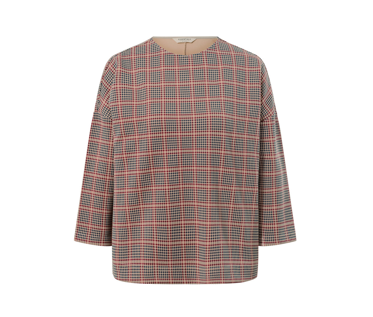 Mikinové tričko s trojštvrťovými rukávmi s kohútou stopou.