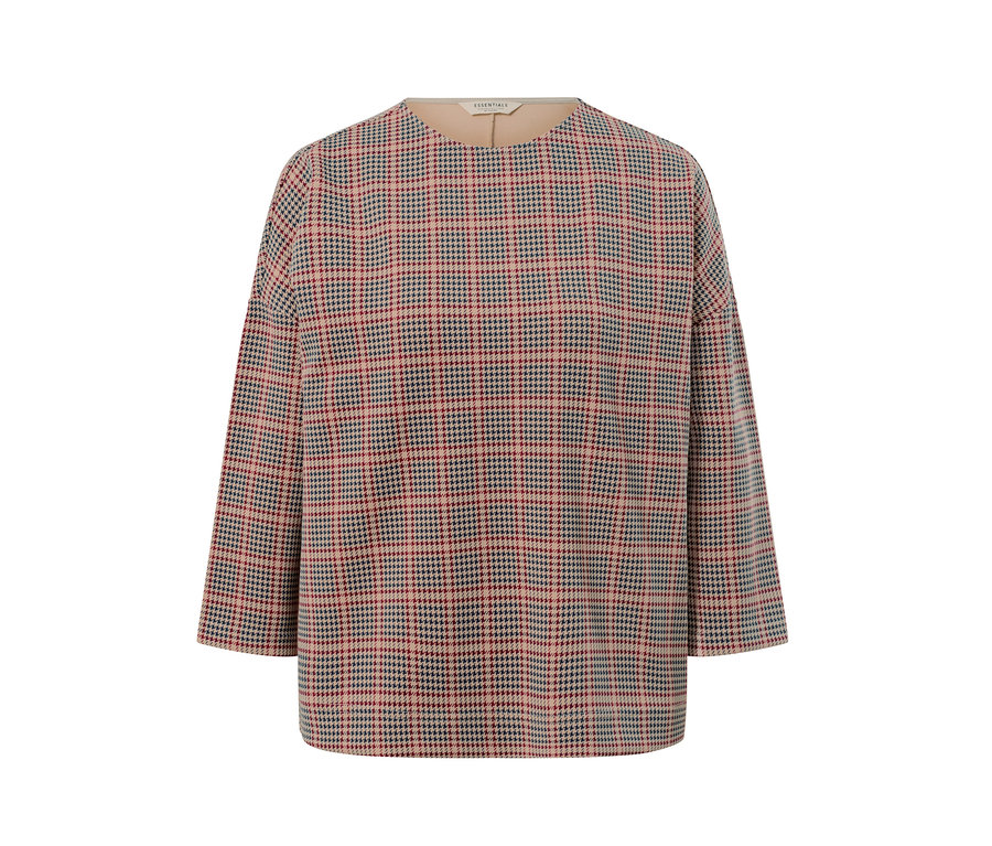 Mikinové tričko s trojštvrťovými rukávmi s kohútou stopou.