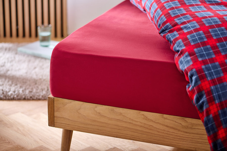 Flanelová napínacia posteľná plachta z mikrovlákna, dvojlôžko