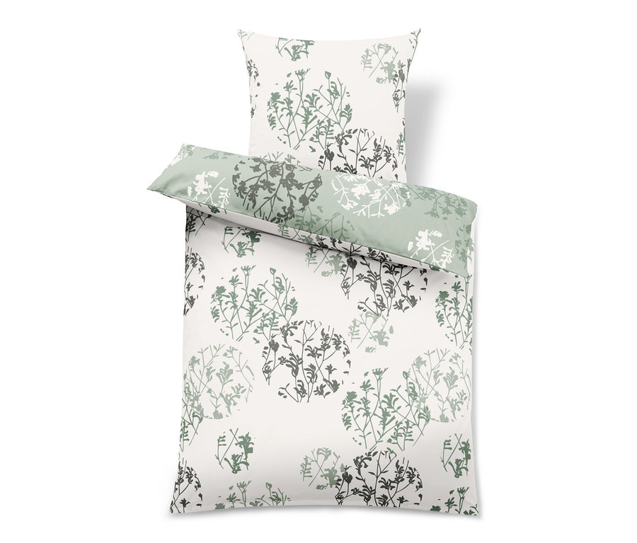 Mätové obliečky renforcé v štandardnej a nadmernej veľkosti s kruhovým rastlinným vzorom.