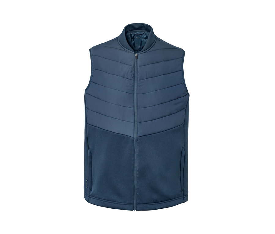 Tmavomodrá termovesta.