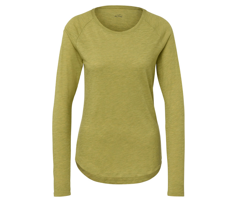 Žlté outdoorové funkčné tričko s dlhými rukávmi.