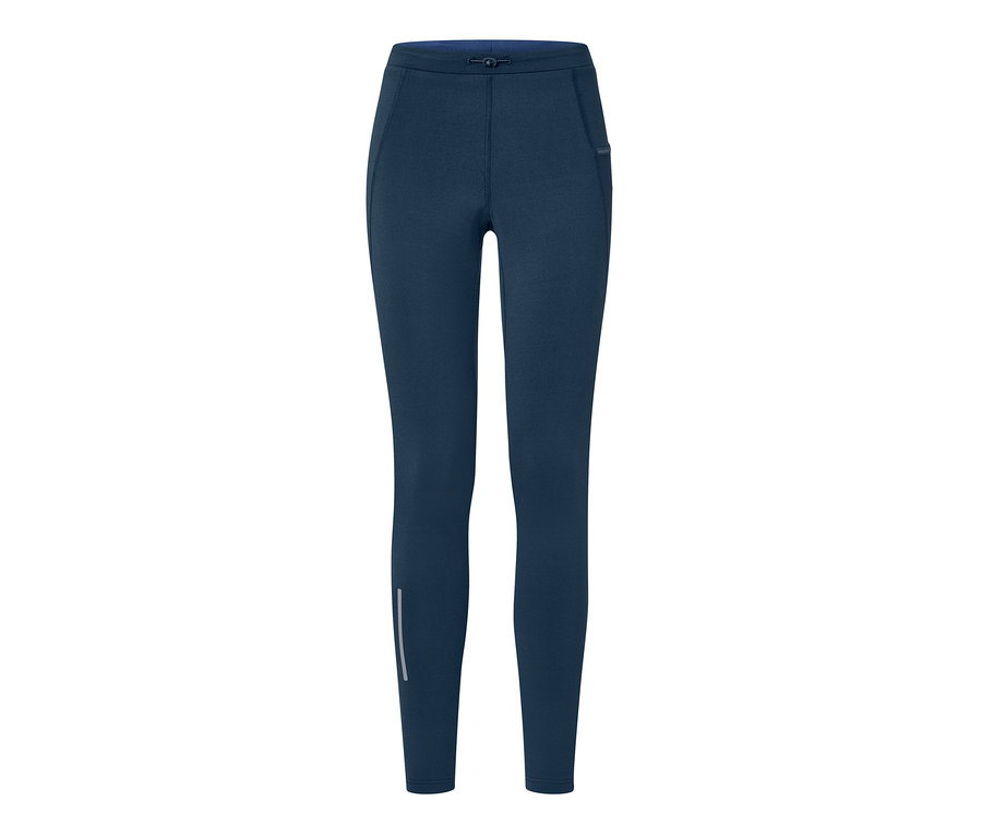 Tmavomodré bežecké termolegínsy.