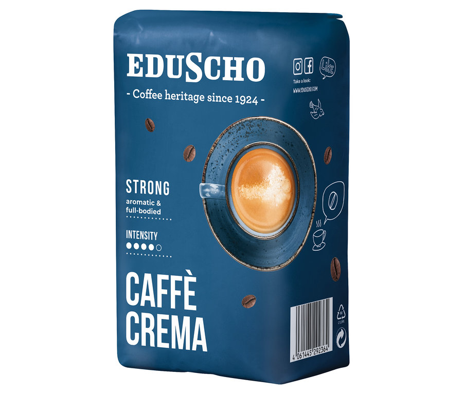 Balenie zrnkovej kávy EDU Crema Strong 500g.