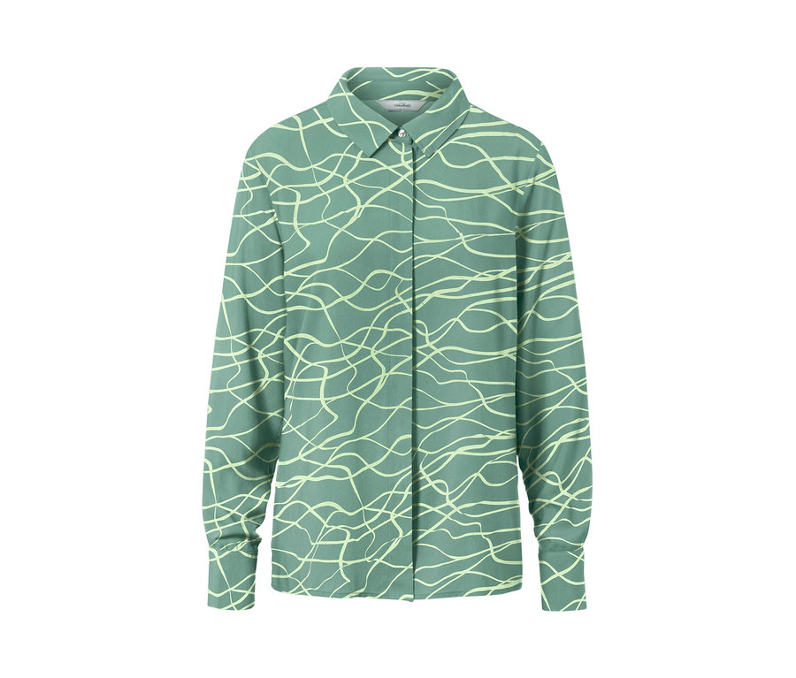 Zelená blúzka s potlačou.