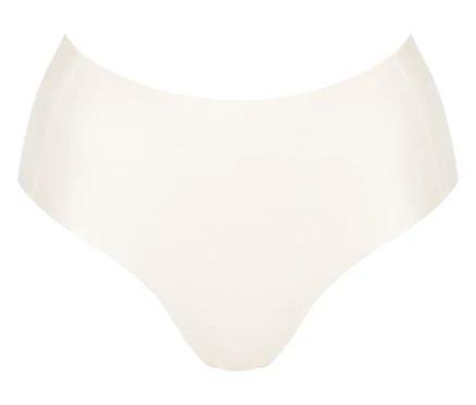 Detail nohavičiek sloggi ZERO Feel 2.0 High Waist, hodvábna biela.