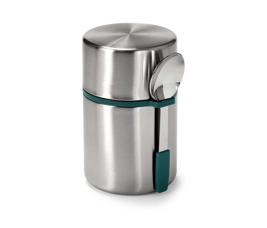 Cestovná termoska s lyžicou.