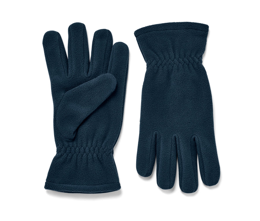 Dvoje flaušové rukavice.