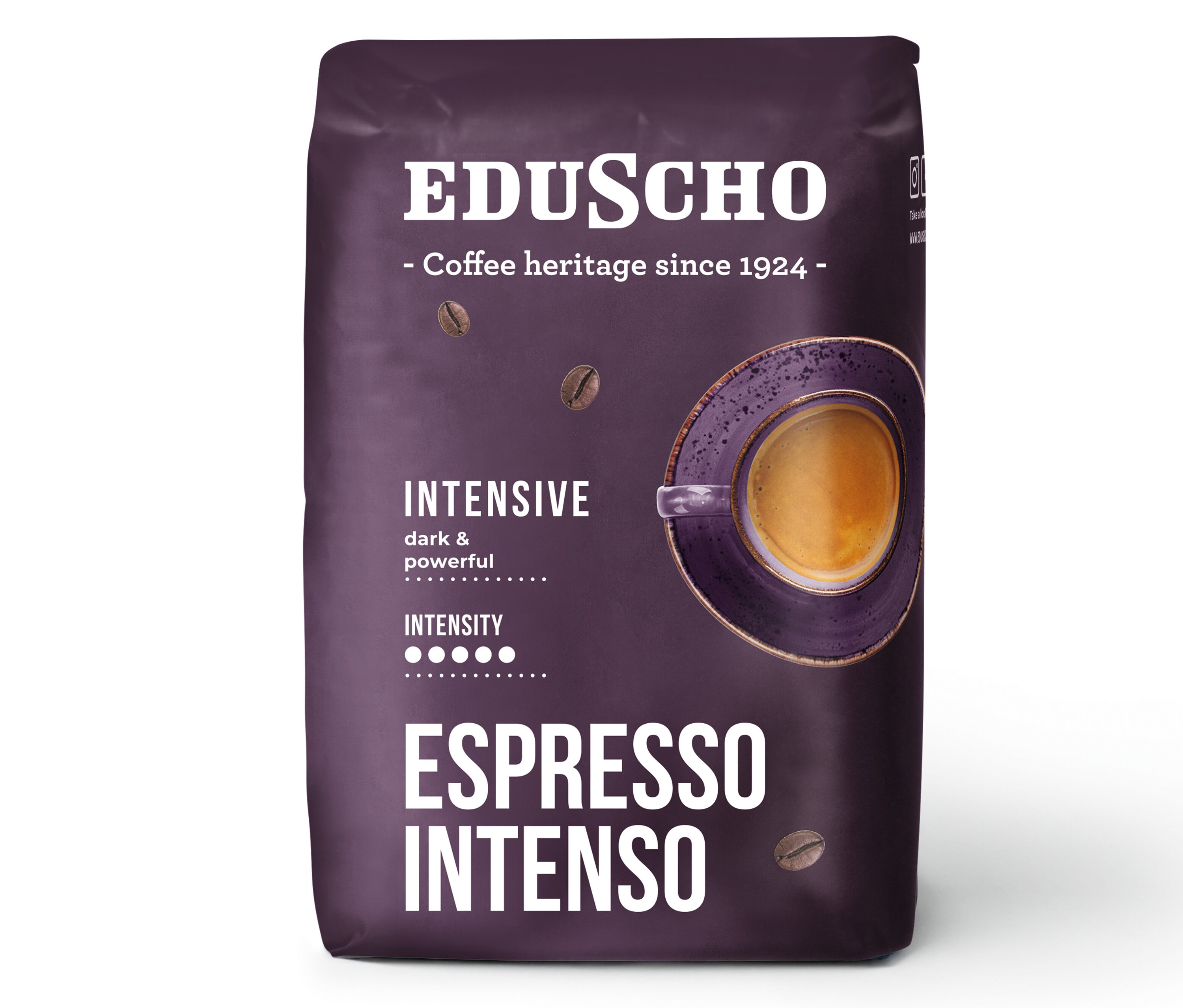 Balenie zrnkovej kávy EDU Espresso Intenso 500g.