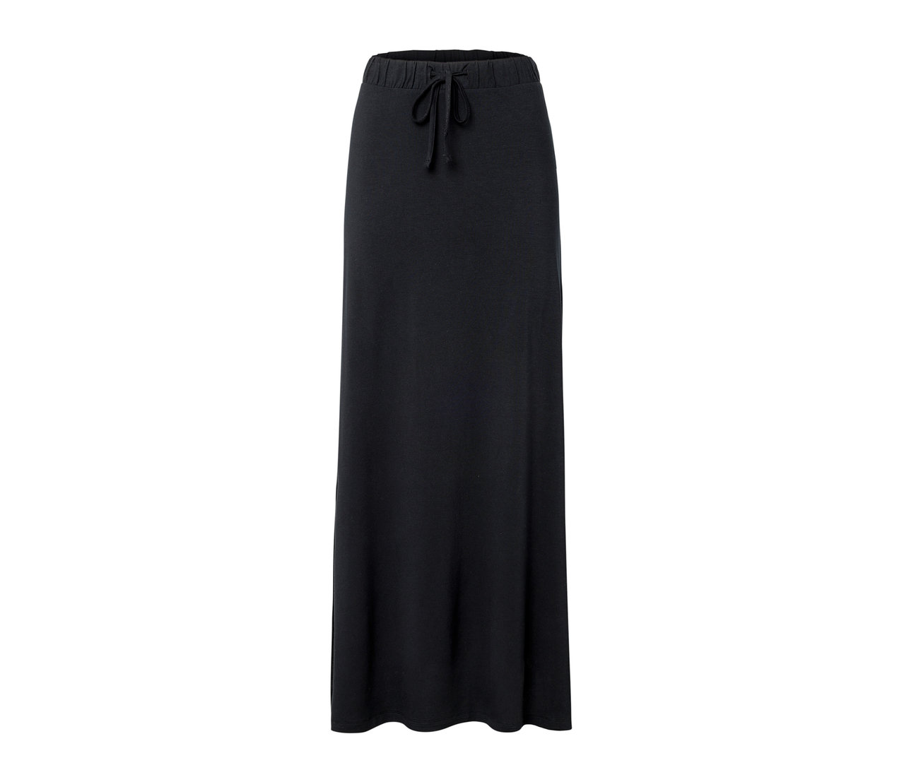 Čierna dlhá džersejová sukňa.
