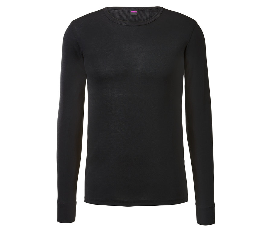 Čierna funkčná termobielizeň s dlhým rukávom.