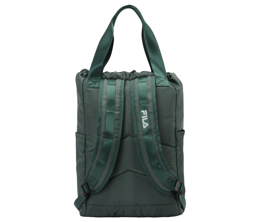 Zelená športová taška FILA zozadu.